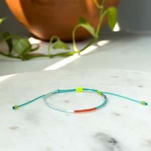 Miyuki beaded bracelet, everyday minimal bracelet, colorful bracelet, unique bracelets,Adjustable bracelet, elegant bracelet,dainty bracelet zdjęcie 2