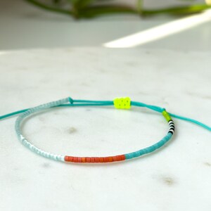 Miyuki beaded bracelet, everyday minimal bracelet, colorful bracelet, unique bracelets,Adjustable bracelet, elegant bracelet,dainty bracelet zdjęcie 3