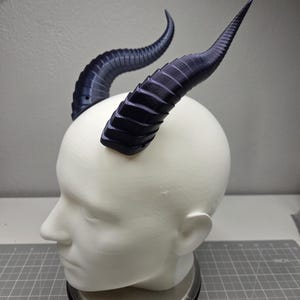 Dragon Horns – 3D Printed - Lightweight Fantasy Costume Prop for Cosplay, DnD, LARP – Choose Size & Color – Mounting Not Included