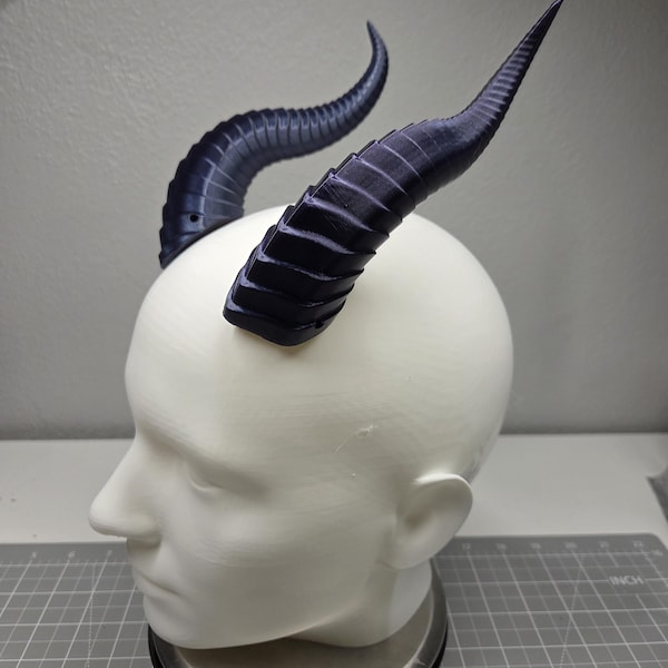 Dragon Horns – 3D Printed - Lightweight Fantasy Costume Prop for Cosplay, DnD, LARP – Choose Size & Color – Mounting Not Included