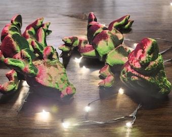 Santa Hat or Reindeer Antlers T-Rex Articulated 3D Print Design By Cinderwing