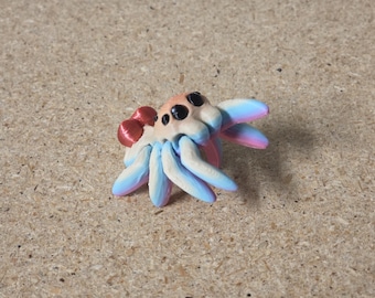 Keychain Heart Spider, Articulated 3D Printed Spider, Cute Fantasy Desk Decor, Valentine Gift, Fidget Toy