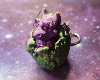 Dragon Hatchling Clicker Key Chain 3D Print
