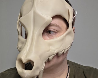 Wolf Skull Mask – 3D Printed – Lightweight Fantasy Costume Prop for Cosplay, DnD, LARP