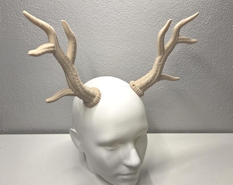 Antlers – 3D Printed - Lightweight Fantasy Costume Prop for Cosplay, DnD, LARP – Choose Size & Color – Mounting Not Included