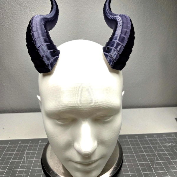 Dragon Horns - 3D Printed - with Velcro Strap Mounting – Cosplay Costume Headpiece for DnD, LARP, Fantasy Roleplay – Multiple Sizes & Colors