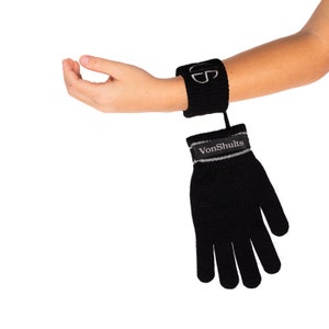Cute Winter Kids Mittens Merino Wool Teens Gloves - Impossble Lose Patented Design with Elastic String Warm In Cold Weather 10-12, 13-15 T