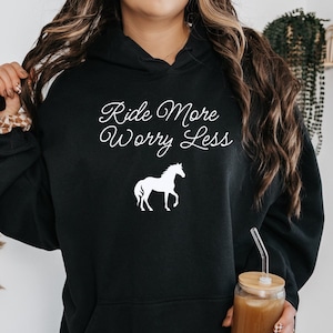 Equestrian Hoodie, Horse Lover Gift, Horse Sweatshirt, Equestrian Shirt, Riding Hoodie, Horse Themed Gift, Gift for Rider, Stable Wear