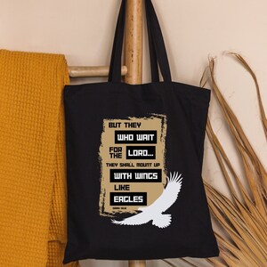 Bible Verse Bag, Scripture Tote Bag, Christian Gift, Religious Tote Bag, Bible Study Gift, Gift for Prayer Group, Biblical Quote Bag