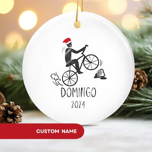 Mountain Biking Ornament, Gift for Mountain Biker, Personalized Ornament, Mountain Bike Decor, Sports Ornament, Extreme Sport Gift