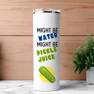 Pickle Lover Tumbler, Gift for Pickle lovers, Funny Pickle Gift, Skinny Tumbler, Unique Gift Idea, Pickles Fan Present, Foodie Gift