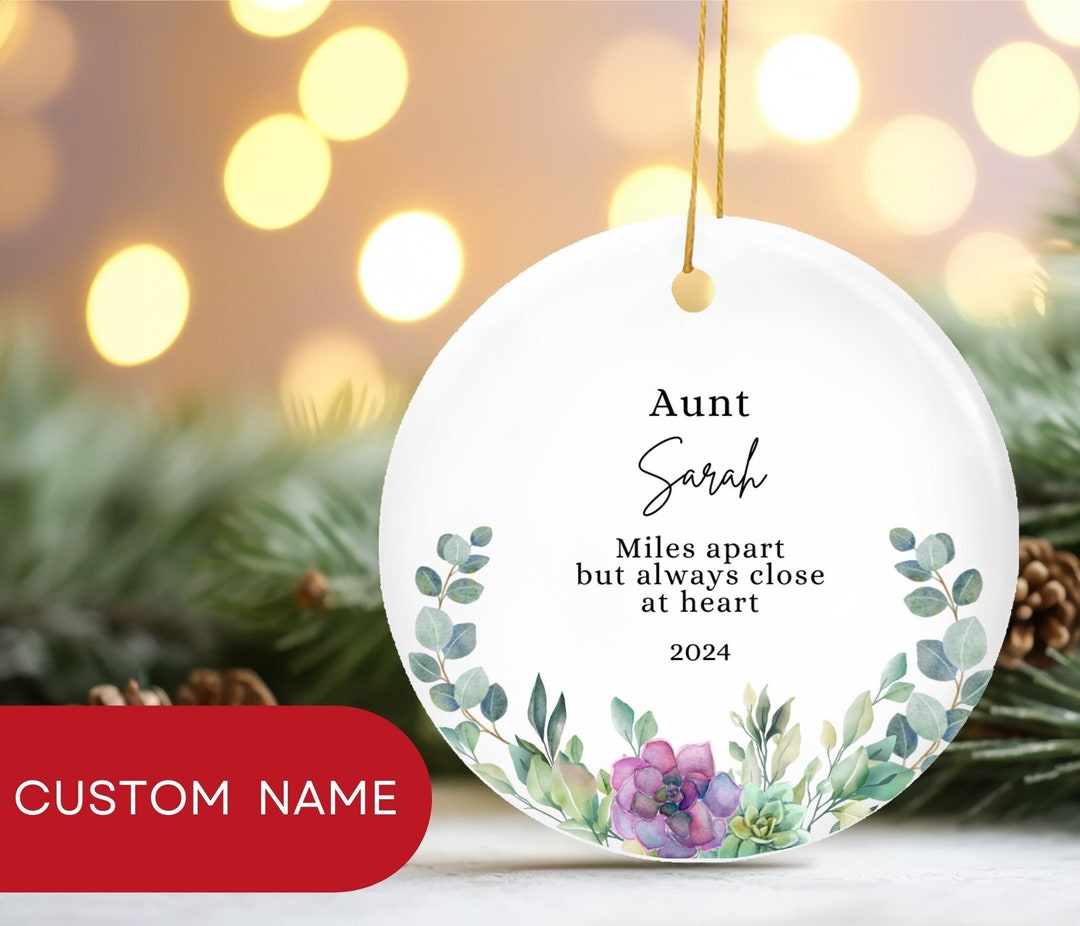 Aunt Ornament, Gift for Aunt, Custom Ornament, Family Keepsake, Aunt ...