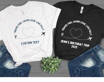 Camisetas personalizadas para vacaciones familiares, camisetas personalizadas para viajes de chicas, camisetas de vacaciones para amigas, camisetas para amigos, camisetas para viajes internacionales