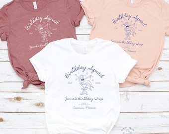 Camiseta personalizada para viaje de cumpleaños, camiseta para viaje de chicas 2025, camiseta de viaje para grupo de cumpleaños, camisetas a juego para amigos, fin de semana de spa, viaje en crucero