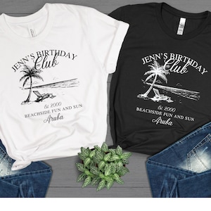 Benutzerdefinierte Geburtstagsgruppen-Party-T-Shirts, passende Strand-Geburtstags-T-Shirts, Drehen 40 Geschenk, Mädchen-Wochenendausflug-Kreuzfahrtt-stück, Gruppen-Geburtstags-Oberteil