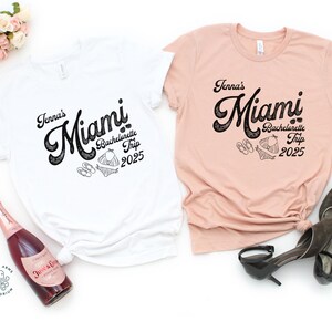 Koszulki na wieczór panieński w Miami, spersonalizowane koszulki na wieczór panieński, spersonalizowana koszulka Bach, koszulka na wieczór panieński w Miami Beach, Beach Bach
