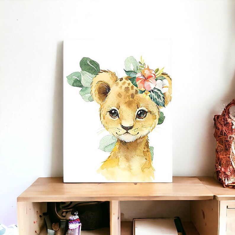 Nursery Canvas Wall Decor Cute Animal Canvas Paintings Canvas Paintings