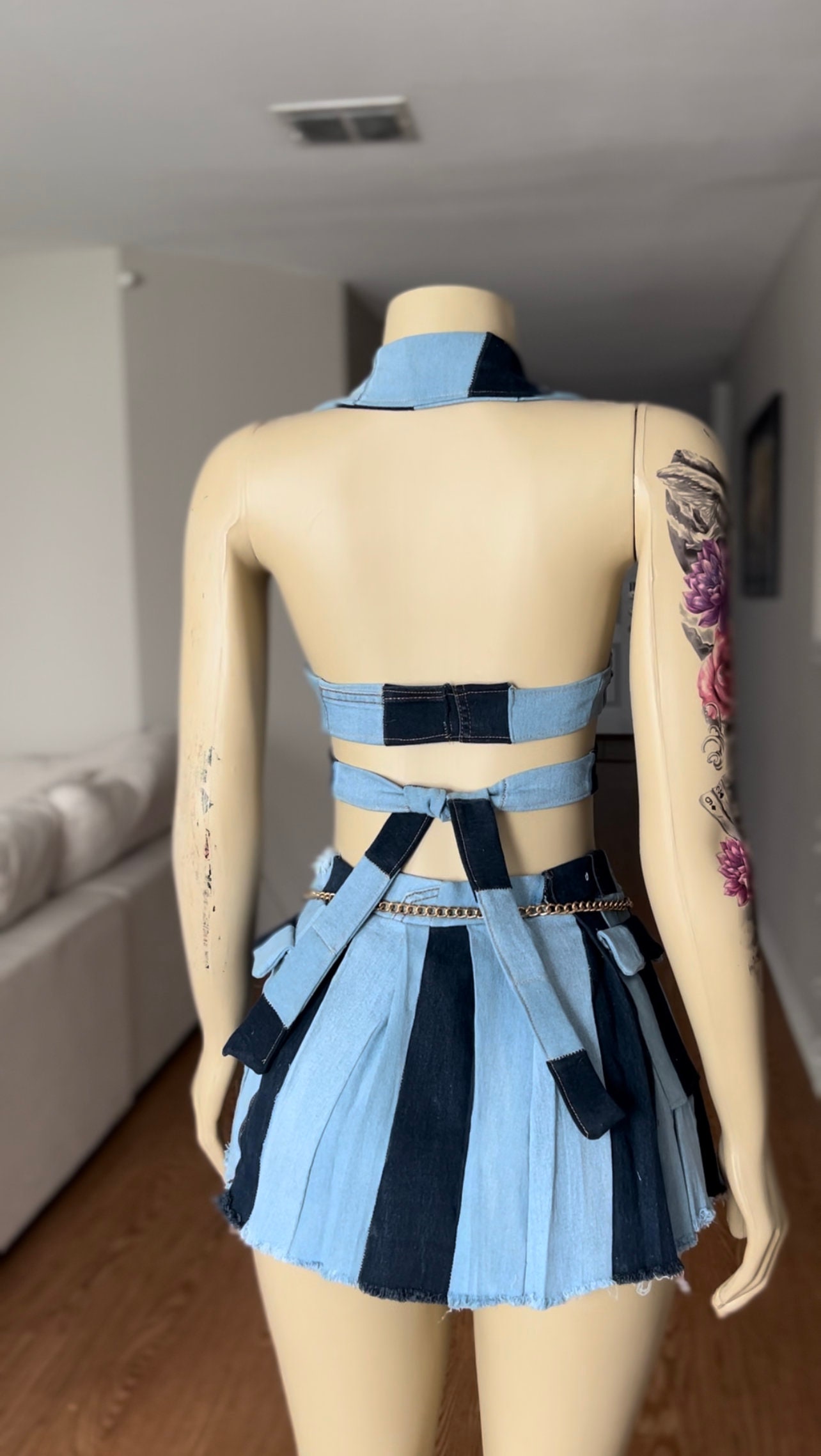 Denim Empire Skirt Set main image 1