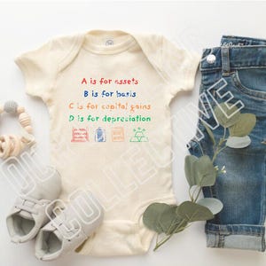 ABC's of Accounting kinder T-shirt SVG | Leuk educatief shirt voor het ontwerp van Little Future Accountants | Leuk en comfortabel kinder-T-shirt, png