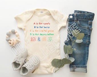 ABC&#39;s of Accounting Kids Graphic Tee SVG | Fun Educational Shirt for Little Future Accountants Design | Cute & Comfortable Kids T-Shirt PNG