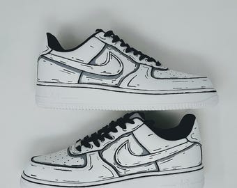 Custom Nike AF1 Cartoon Shoes, Made to Order, Handmade Gift, Personalized Gift, Custom Shoes