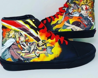 Custom Anime Manga Shoes, Custom AF1 Shoes, Custom Vans Hi top Shoes, Personalized Gift, Custom Shoes