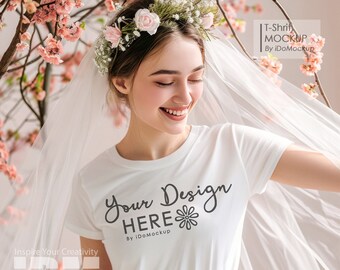 Bachelorette Mockup, White Bella Canvas 3001 TShirt Mockup, bride mockup, Valentine's Day, Wedding Tshirt mock up white shirt wedding bridal