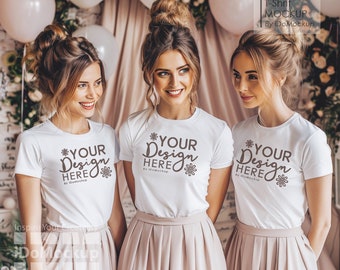 Bachelorette Mockup, White Bella Canvas 3001 TShirt Mockup, bride mockup, Valentine's Day, Wedding Tshirt mock up white shirt wedding bridal