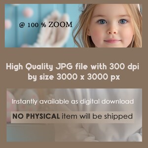 May include: A digital download of a high-quality JPG image of a young girl with blonde hair and blue eyes. The image is 3000 x 3000 pixels and 300 dpi. The image is available as a digital download.  @100% ZOOM