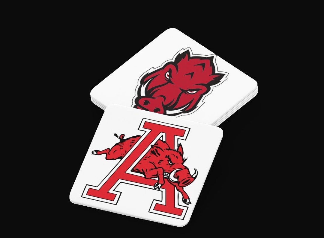 Arkansas Razorbacks Ceramic Cup Coasters Sports Logos Etsy