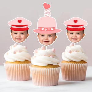 Face Cupcake Toppers | Baby Face Toppers | First Birthday Decor | Custom Party Decor | Personalized Birthday Decor | Birthday Decorations