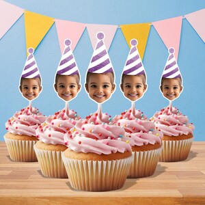 Custom Cupcake Toppers Face Cupcake Toppers Custom Photo Cupcake Toppers Cupcake Toppers Custom Party Decorations