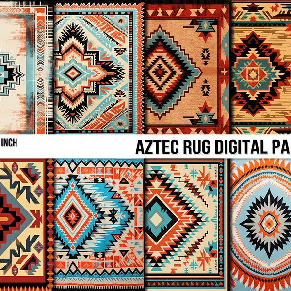 Traditional Navajo Pattern Digital Paper Bundle | Sublimation Design | PNG File | Aztec | Digital Paper | Tribal Print | COMMERCIAL USE