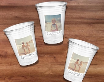 Est 1997 Custom Plastic Party Cups | Personalized Birthday Custom Face Party Cups | Personalized Birthday Cups