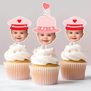 Face Cupcake Toppers | Baby Face Toppers | First Birthday Decor | Custom Party Decor | Personalized Birthday Decor | Birthday Decorations