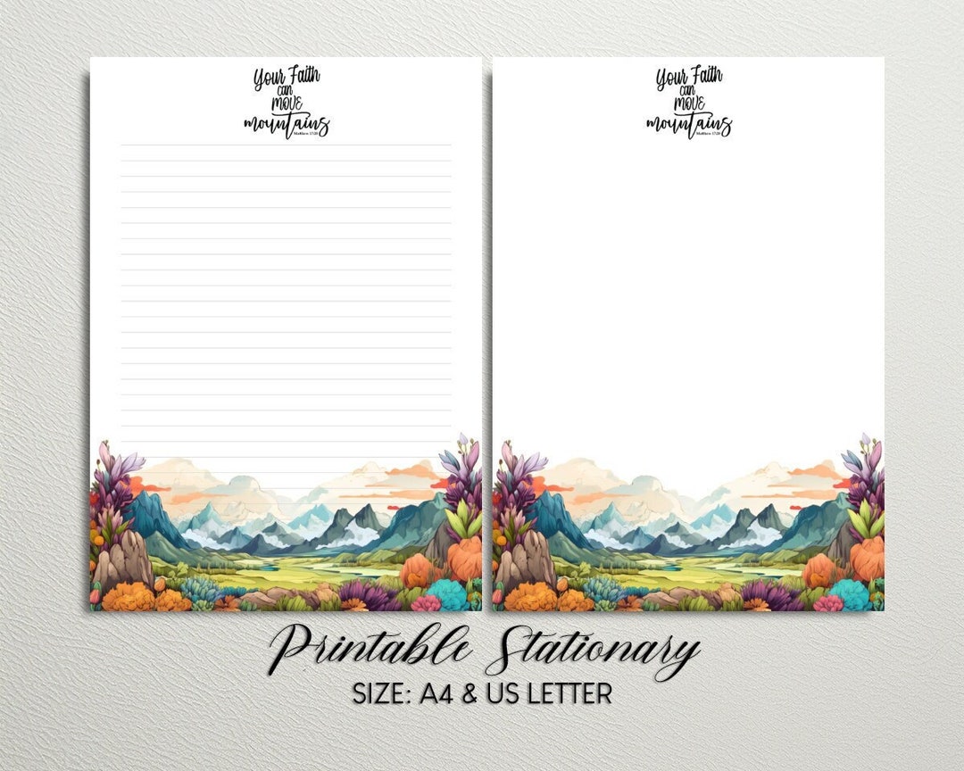 Bible Verse Printable Stationery Set With Envelopes | Lined Unlined ... Bible Verse Printable Stationery Set With Envelopes | Lined Unlined ...
