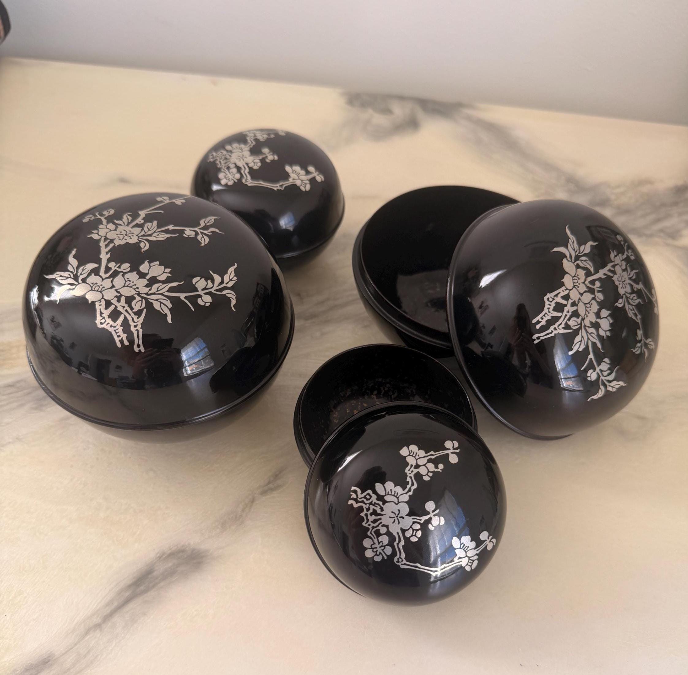 Japanese Lacquer Nesting Bowls - Etsy