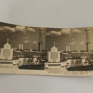 1933 Sky Ride Tower Chicago World Fair Lot of 3 Stereoscope/Stereograph Cards A Century of Progress Memorabilia, Keystone View Company image 5