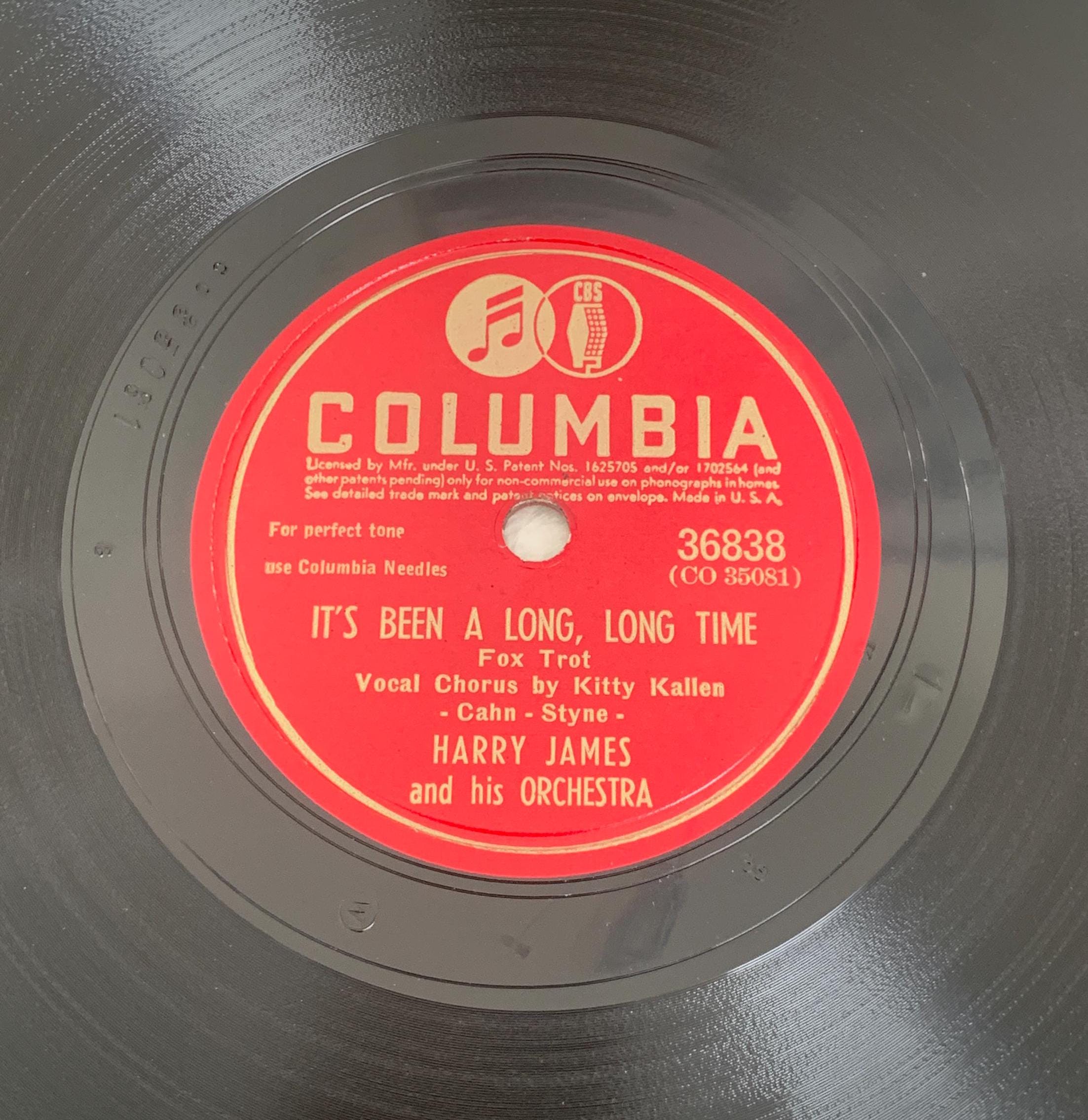 Vintage 1945 Harry James It's Been a Long, Long Time/Autumn Serenade 78 RPM, 10" Columbia Record (Tested* Some Static) | Avengers Endgame