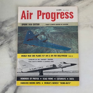 Air Progress Magazine Spring 1958 Edition, Street & Smith&#39;s History of Aviation | Historical Collectible Gifts, History of Aviation