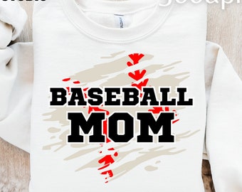 Design en sublimation de maman de baseball : Clipart sport (téléchargement numérique PNG)