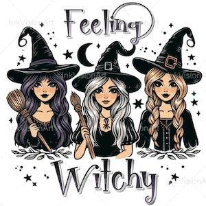 Gefühl Witchy PNG, Halloween Hexe PNG, Retro Hexe PNG, Halloween Hexe SVG, Gefühl Witchy PNG, Retro Halloween Design, Sublimation