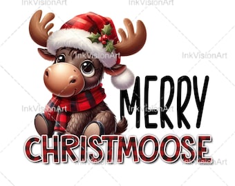 Merry Christmoose PNG, Moose PNG, Christmas PNG, Merry Christmoose Svg, Moose Svg, Christmas Svg, Christmas Decor, Winter Decor, Sublimation