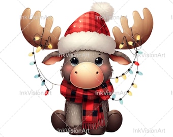 Kerst Moose PNG, Moose PNG, Kerst PNG, Kerst Moose Svg, Moose Svg, Kerst Svg, Kerst Decor, Winter Decor, Sublimatie