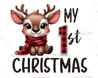 Mijn eerste kerst PNG, rendier-png, kerst-png, mijn eerste kerst-svg, rendier-svg, kerst-svg, sublimatie
