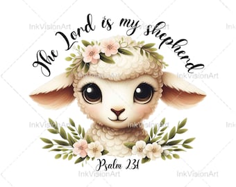 El Señor es mi Pastor Png, Cordero de Pascua PNG, Pascua Cristiana png, PNG de Pascua, Cordero de Pascua Svg, Svg de Pascua, Decoración de Pascua, Sublimación
