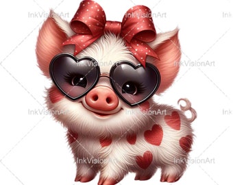 Valentine Pig PNG, Cute Pig PNG, Valentine PNG, Valentine Pig Svg, Cute Pig Svg, Valentine Svg, Valentine Decor, Sublimation