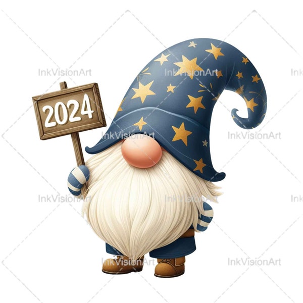 New Year Gnome PNG, 2024 Gnome PNG, Gnome PNG, New Year Gnome Svg, 2024  Gnome Svg, Gnome Svg, Sublimation