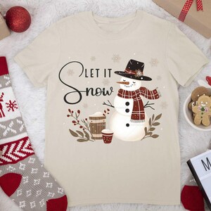 Winter Snowman PNG, Snow PNG, Let it snow PNG, Winter Png, Let it snow snowman png, Christmas png, Winter shirt design, Sublimation image 3