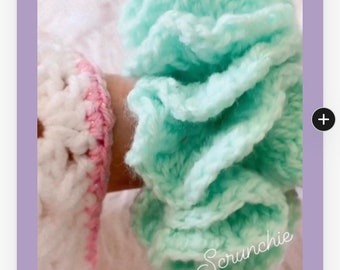 Popular and trendy large hair Scrunchie.  Add colour and texture to any hair style without causing damage.